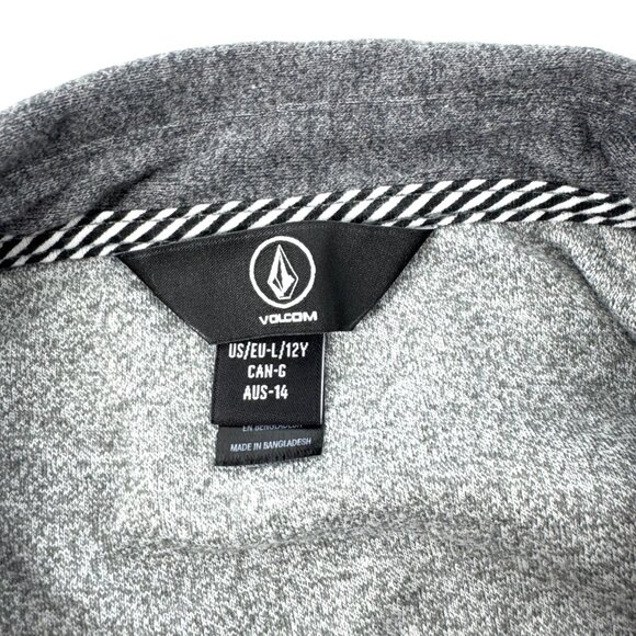 Volcom Heather Charcoal Grey Short Sleeve Polo Shirt Boys Large - Picture 7 of 7